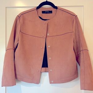 Zara Pink Suede Jacket